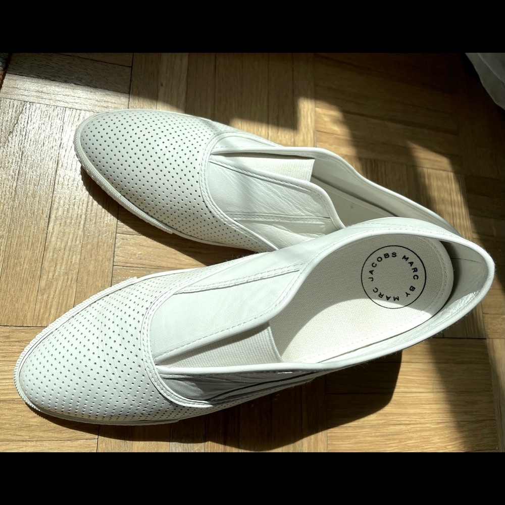 Leather white Marc by Marc Jacobs slip on sneakers